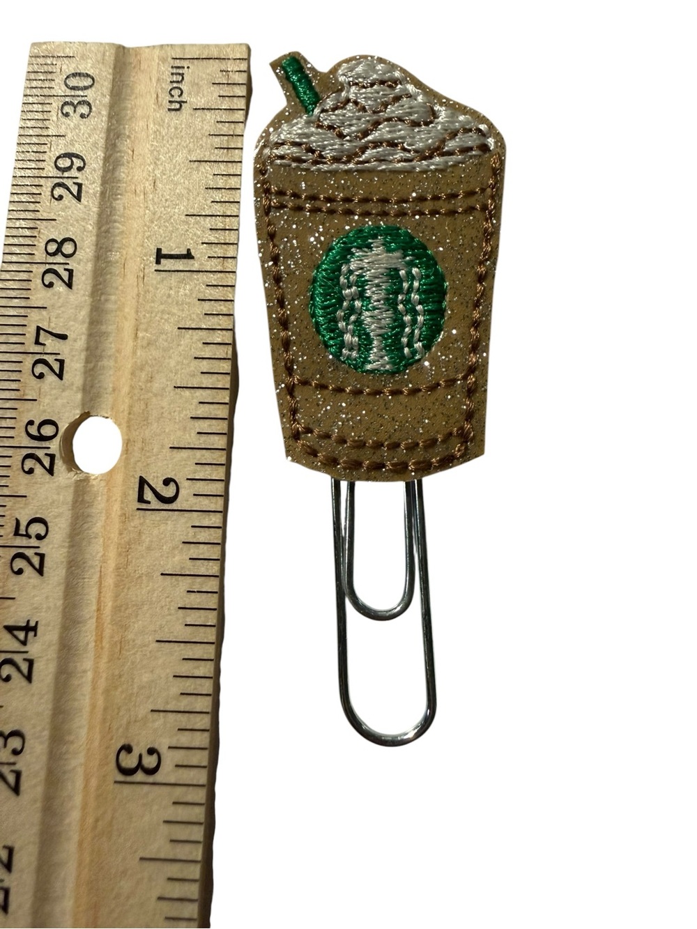 Starbucks Iced Coffee Felt Bookmark Journaling Book Lover Planner - Picture 5 of 6